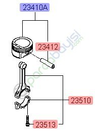Piston Pim 230412B072 Kia Cerato Ceed Orjinal | 230412B020