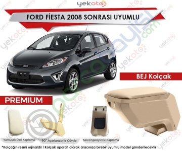 Ford Fiesta 2008 Sonrası Uyumlu Bej Kolçak Kol Dayama Ultra Kaliteli