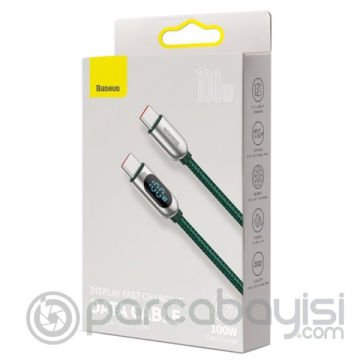 Baseus Display Type-C to Type-C 100W Hızlı Şarj Veri Kablosu 1m