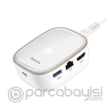 Baseus 6in1 USB Type C Çok Fonksiyonlu HUB, B 3.0,RJ45,HDMI,SD,micro SD)  60W