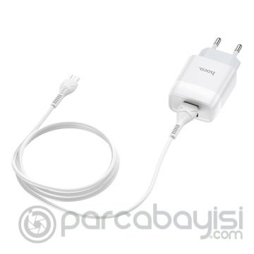 Hoco C73A Çift USB Girişli Hızlı Şarj Adaptörü ve Hızlı Micro Şarj Kablosu 1M