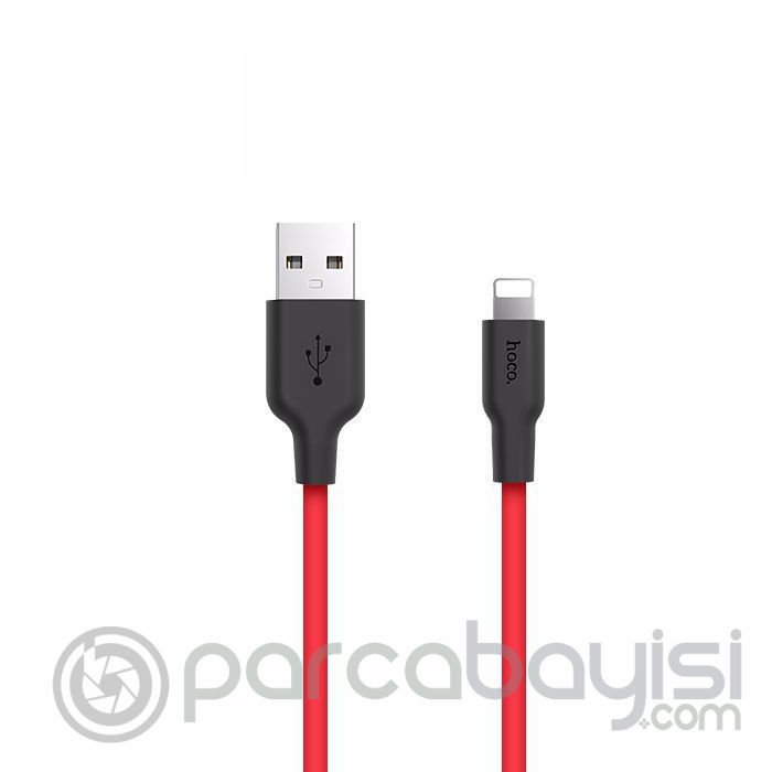 HOCO X21 USB to iPhone Lightning 2A Silikon Hızlı Şarj ve Data Kablosu