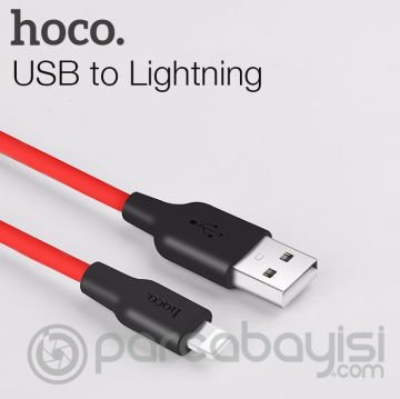 HOCO X21 USB to iPhone Lightning 2A Silikon Hızlı Şarj ve Data Kablosu