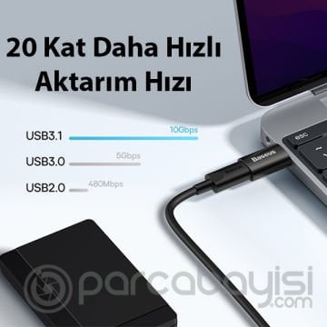 Baseus USB 3.1 to Type-C Dönüştürücü Adaptör Mini OTG Baseus Ingenuity Series