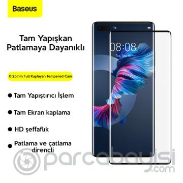 Baseus Huawei Mate40 Pro-Pro+-RS Porsche Design Full 0.25mm Kırılmaz Cam Ekran Koruyucu