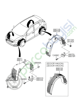 Kia Ceed Paçalık Arka Sağ Orjinal | 86842A2000