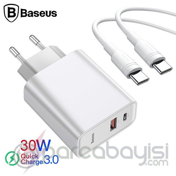 Baseus Speed PPS Hızlı Şarj C+U 30W（ 1metre) Usb C to Usb C Şarj Kablosu