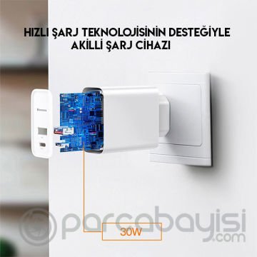 Baseus Speed PPS Hızlı Şarj C+U 30W（ 1metre) Usb C to Usb C Şarj Kablosu