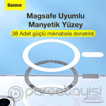 Baseus Crystal iPhone 12 Pro Max Kılıf Magsafe Uyumlu Manyetik Kılıf