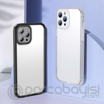 Baseus iPhone 12 Pro Max Kamera Lens Koruyuculu Frame Kılıf