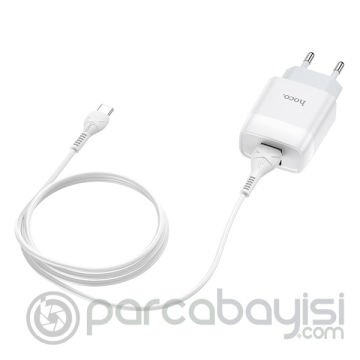 Hoco C73A Çift USB Girişli Hızlı Şarj Adaptörü ve Hızlı Type-C Şarj Kablosu 1M