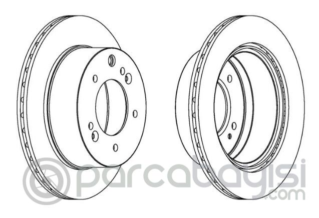 Kia Sorento Arka Fren Disk Takım Muadil | 584113E300T
