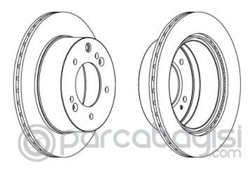 Kia Sorento Arka Fren Disk Takım Muadil | 584113E300T