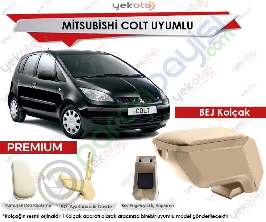 Mitsubishi Colt Uyumlu Bej Kolçak Kol Dayama Ultra Kaliteli