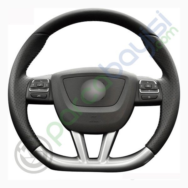 Seat Leon 2009-12 Araca Özel Dikişli Deri Direksiyon Kılıfı