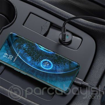 Baseus Circular Metal A+C 30W PPS Hızlı Araç Şarjı (Support VOOC)