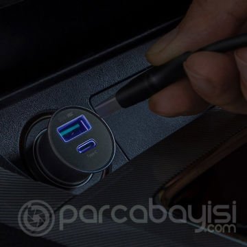 Baseus Circular Metal A+C 30W PPS Hızlı Araç Şarjı (Support VOOC)