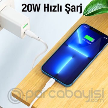 HOCO X93 Force 20W Type-C to iPhone Lightning-C Ultra Hızlı Şarj ve Data Kablosu
