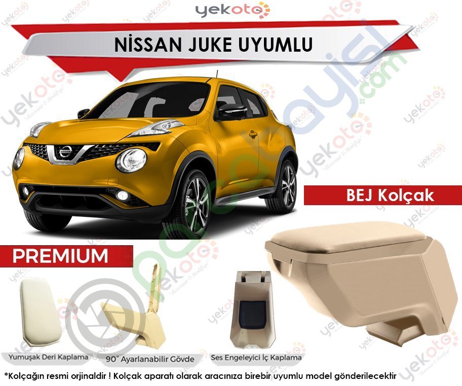 Nissan Juke Uyumlu Bej Kolçak Kol Dayama Ultra Kaliteli
