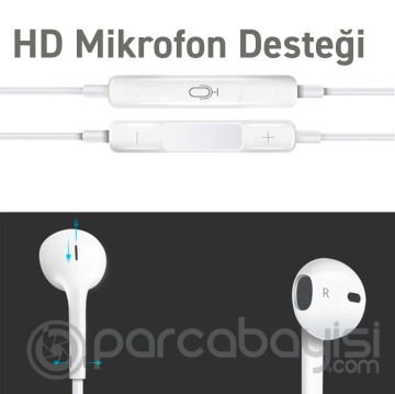iPhone Lightning Kablolu Mikrofonlu Bluetooth Earpods Kulaklık