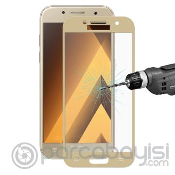 SM Galaxy A3 2017 A320 İçin Tempered Full Kaplama Kırılmaz Cam Ekran Koruyucu