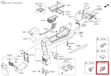 Kia Ceed El Fren Düğmesi Orjinal | 93766A2000Wk