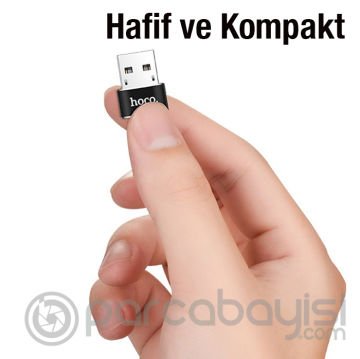 HOCO UA6 Erkek USB to Dişi Type-C Dönüştürücü Çevirici Adaptör