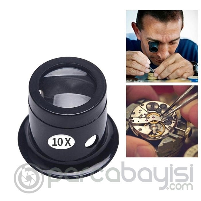 ALLY Saatçi Tamirci Kuyumcu 10X Büyüteç Optik Cam Lens