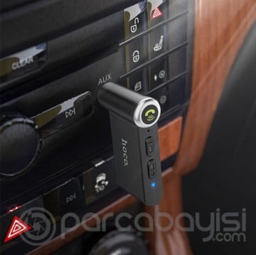 HOCO E58 Magic Bluetooth 5.0 Kablosuz 3.5mm Aux Araç Kiti Ses Alıcısı Verici