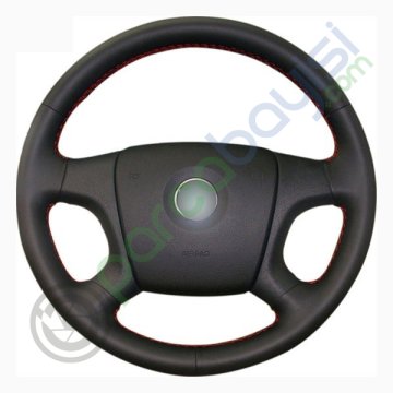 Skoda Fabia 2005-10 Araca Özel Dikişli Deri Direksiyon Kılıfı