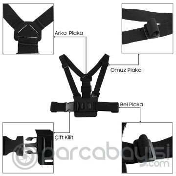Puluz Hero Go Pro 4 3+ Göğüs Kemeri Askısı Tutucu Strap
