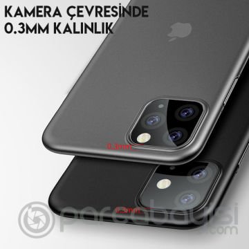 Baseus Wing Case İPhone 11 6.1 2019 Ultra İnce Lux Mat Şeffaf Kılıf