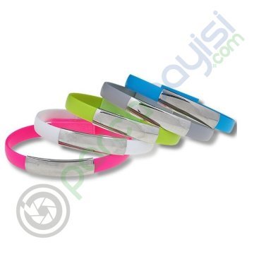 Usb Bileklik İos Apple İphone Data Ve Şarj Kablosu Usb Araç Çakmaklık 2 Li Set