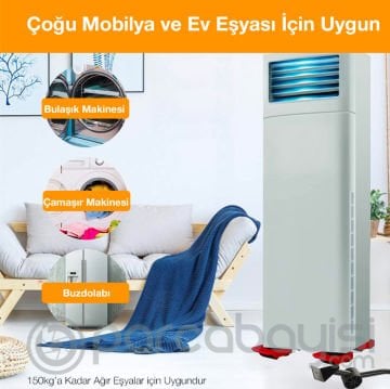 ALLY 150KG Tekerlekli Mobilya Taşıma Kaydırma Krikolu Beyaz Eşya Taşıma Aparatı