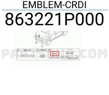 Kia Venga Amblem Crdı Yazı Orjinal | 863221P000