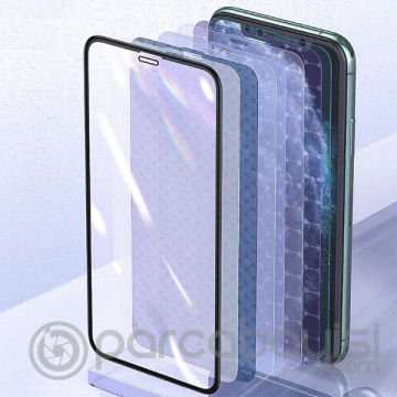 Baseus 0.25MM İPhone 11 Pro Max XS Max 3D Curved Full Kaplama Kırılmaz Cam Ekran Koruyucu