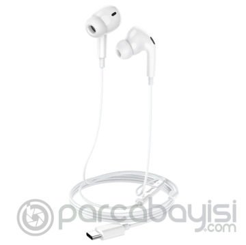 HOCO M101 Pro Crystal Type-C Kulakiçi Mikrofonlu Kablolu Kulaklık