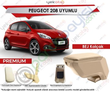 Peugeot 208 Uyumlu Bej Kolçak Kol Dayama Ultra Kaliteli