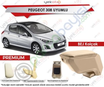 Peugeot 308 Uyumlu Bej Kolçak Kol Dayama Ultra Kaliteli