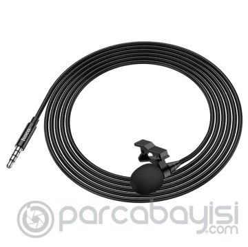 HOCO L14 3.5mm Jack Kablolu Profesyonel Yayıncı Yaka Mikrofonu 2mt