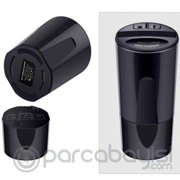 ALLY X9 Cup Araç İçin  Wireless Kablosuz Şarj Cihazı Şarj 1 Usb