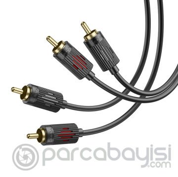 HOCO UPA29 Çift Taraflı RCA to RCA Stereo Ses Sistemi Kablosu