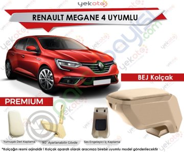 Renault Megane 4 Uyumlu Bej Kolçak Kol Dayama Ultra Kaliteli