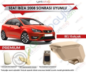 Seat İbiza 2008 Sonrası Uyumlu Bej Kolçak Kol Dayama Ultra Kaliteli