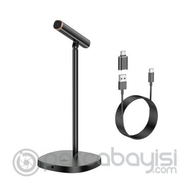 HOCO L16 USB + Type-C Kablolu Masaüstü Yayıncı Youtuber Mikrofonu
