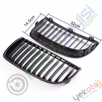 Bmw E90 E Serisi Ön Böbrek Panjur 2005-2008 Arası Uyumlu Piano Black