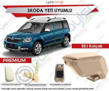 Skoda Yeti Uyumlu Bej Kolçak Kol Dayama Ultra Kaliteli