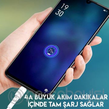 Baseus Mini White Micro USB 4A OPPO VIVO Dash Usb Şarj Kablosu 1Metre