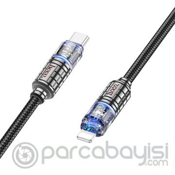 HOCO U122 Kristal Uç 27W Type-C to iPhone Lightning Hızlı Data ve Şarj Kablosu