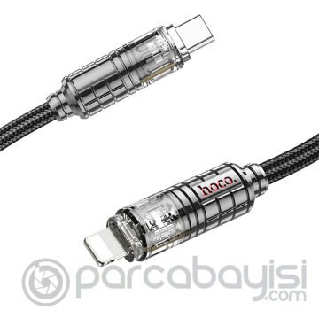 HOCO U122 Kristal Uç 27W Type-C to iPhone Lightning Hızlı Data ve Şarj Kablosu